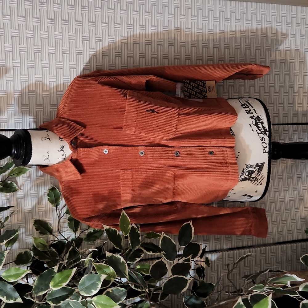Vans Corduroy Orange Cropped Jacket XS - Picture 2 of 11